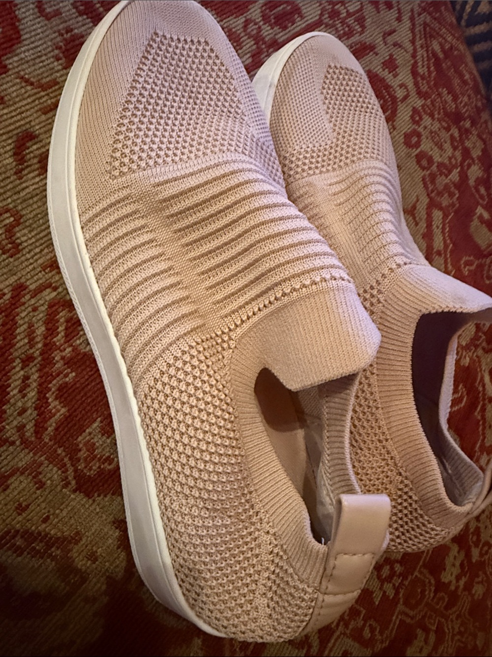 Steve Madden Knit Slip-On Women's Sneakers in Blush Pink
